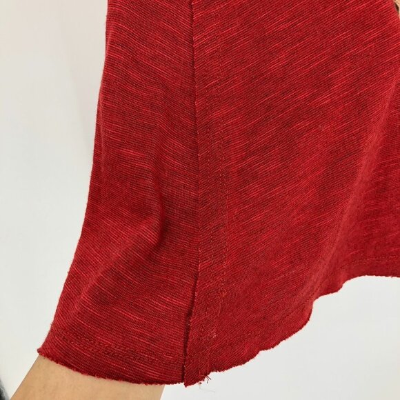 Free  People Rust Orange Embroidered Longsleeve Scoop neck Knit top size XS - Picture 4 of 16